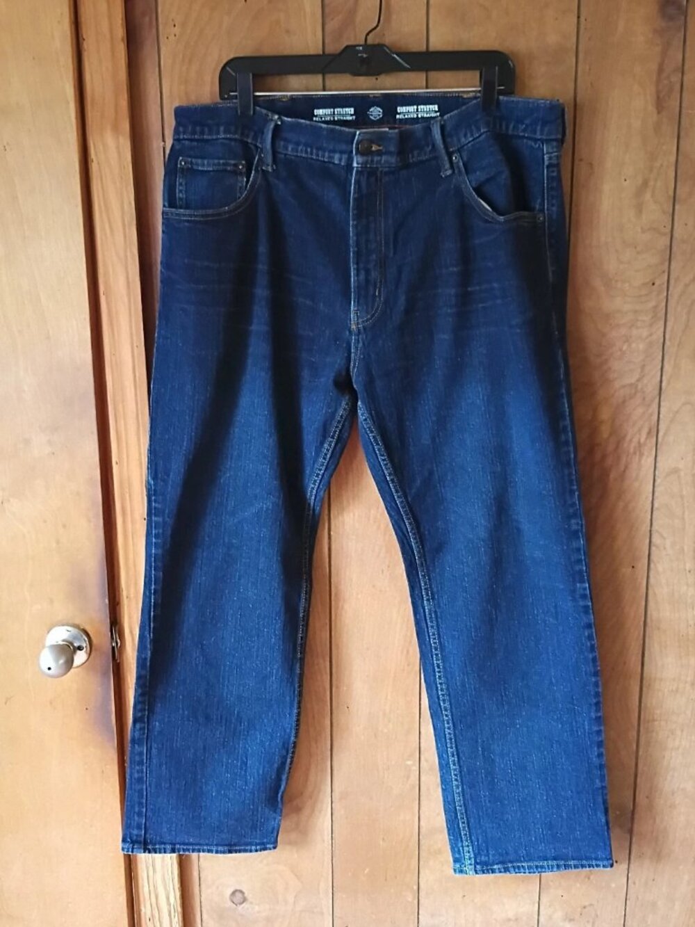 St. John's Bay Men's Jeans 40x30 Comfort Stretch Relaxed Straight Blue Denim